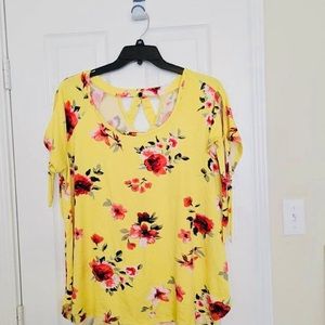 Beautiful yellow floral shirt